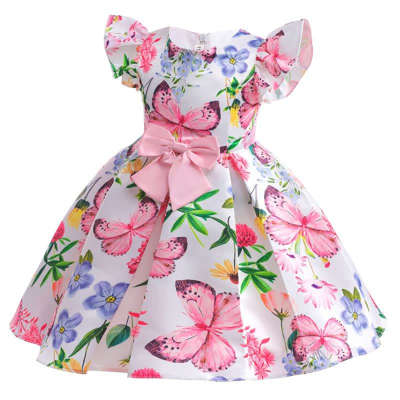 Polyester Cotton Printing  Bow Sleeveless Midi Dresses - image 3