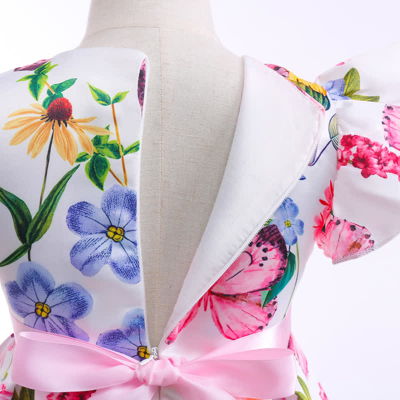 Polyester Cotton Printing  Bow Sleeveless Midi Dresses - image 7