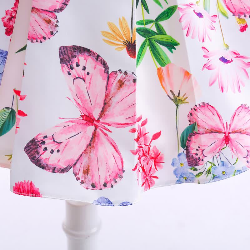 Polyester Cotton Printing  Bow Sleeveless Midi Dresses - image 8