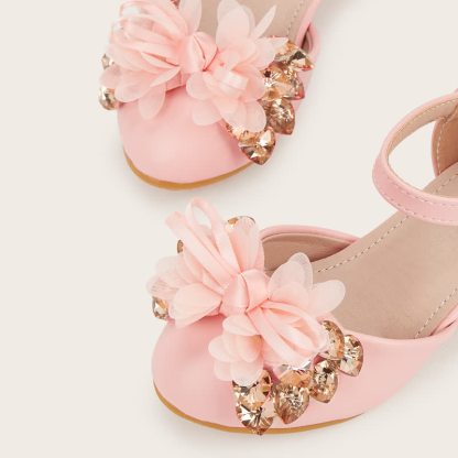 Solid Rosette Square Toe Mary Janes - image 5