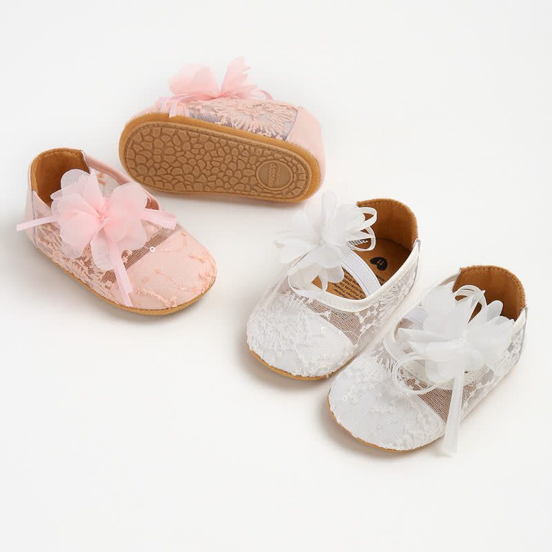 Solid Rosette Round Toe Flats - image 1