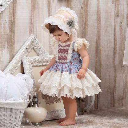 100% Cotton Stitching Lace Cap Sleeve Short Dresses - image 6