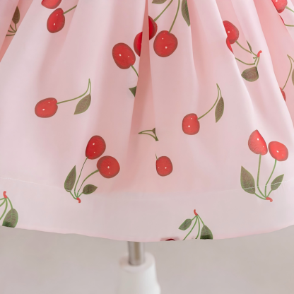 Organza Printing Short Sleeve Midi Dresses - image 5