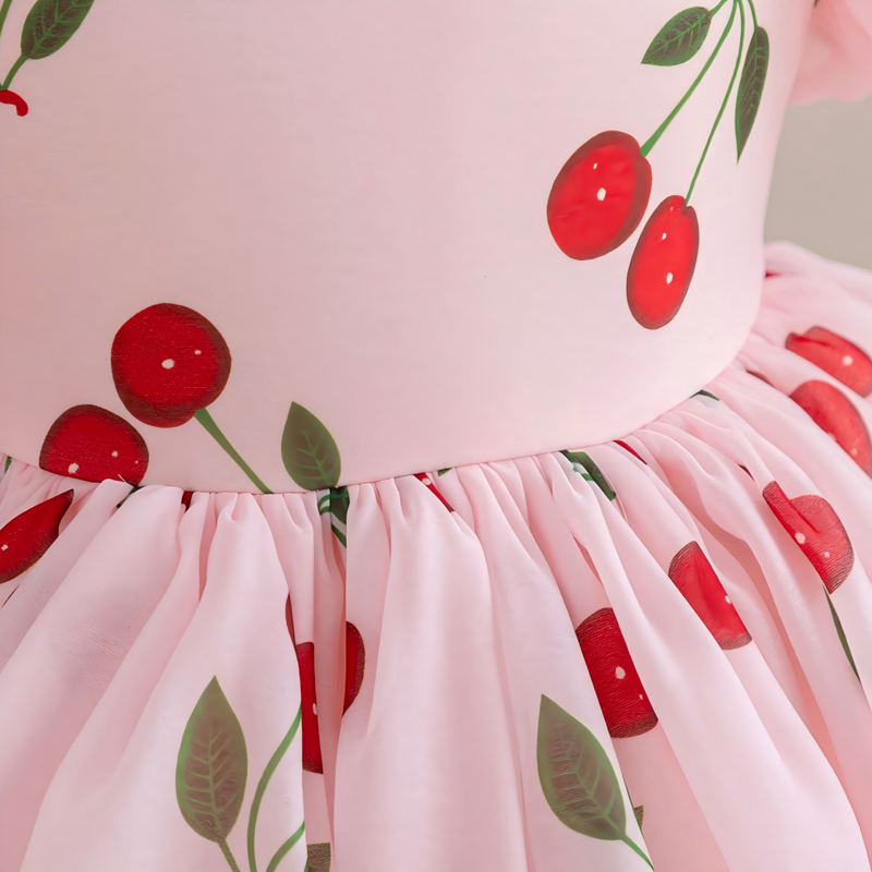 Organza Printing Short Sleeve Midi Dresses - image 4