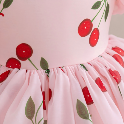 Organza Printing Short Sleeve Midi Dresses - image 4