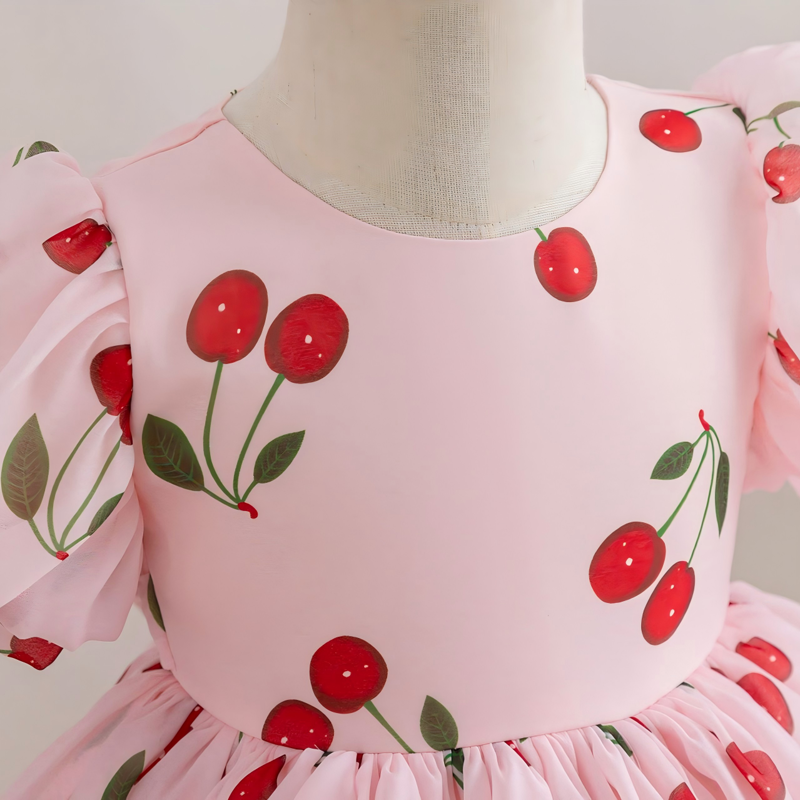 Organza Printing Short Sleeve Midi Dresses - image 3