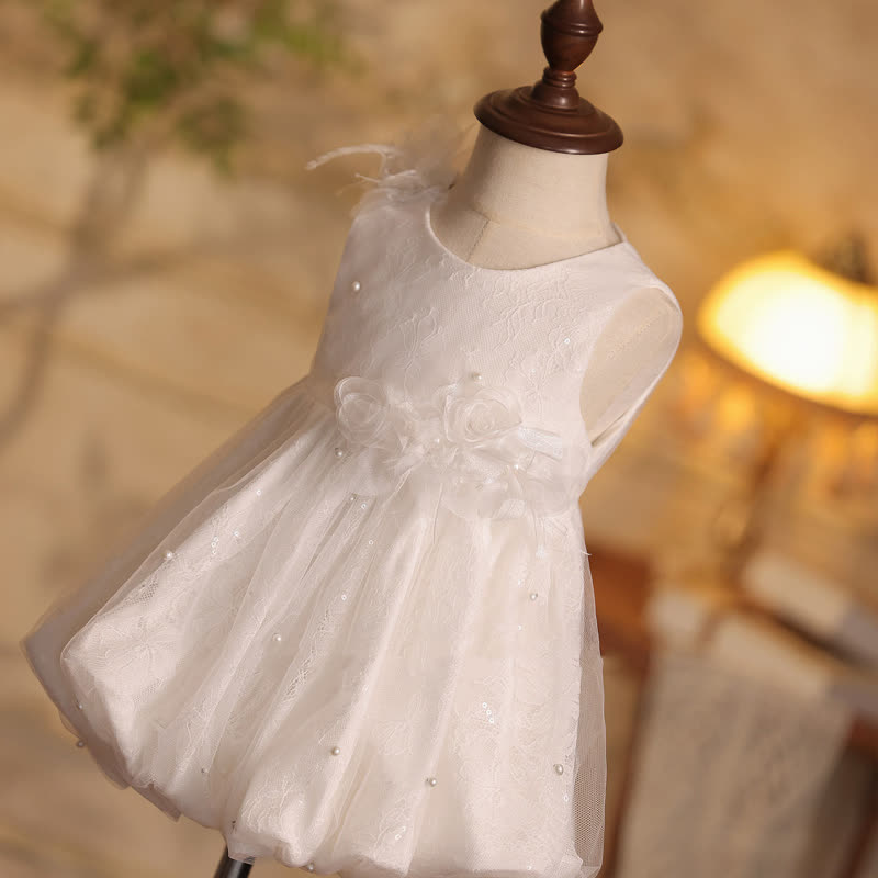 Lace Rosette Sleeveless Midi Dresses - image 3