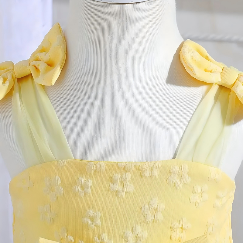 Mesh Bow Sleeveless Midi Dresses - image 12