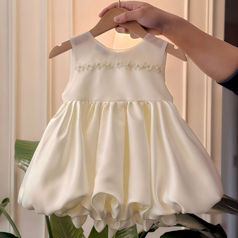 Satin Rosette Sleeveless Midi Dresses - image 4