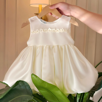 Satin Rosette Sleeveless Midi Dresses - image 5