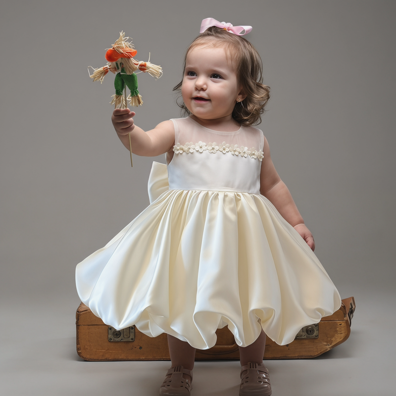 Satin Rosette Sleeveless Midi Dresses - image 6