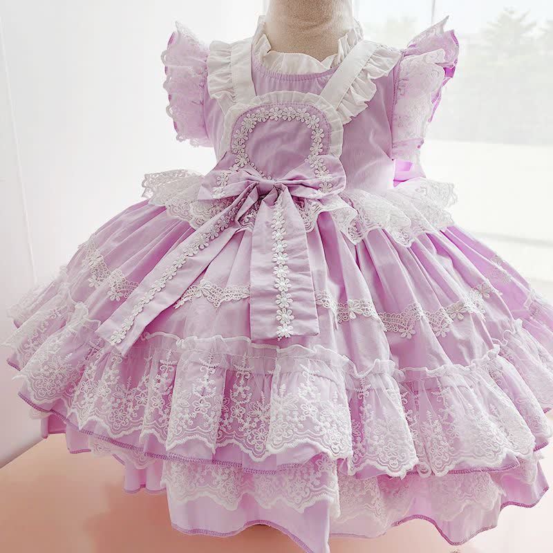 100% Cotton Lace Bow Sleeveless Midi Dresses - image 2