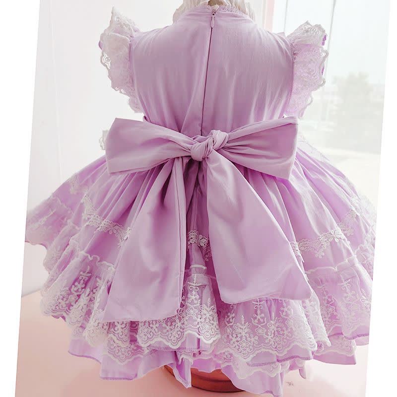 100% Cotton Lace Bow Sleeveless Midi Dresses - image 10