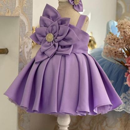 Satin Rosette Sleeveless Midi Dresses - image 2