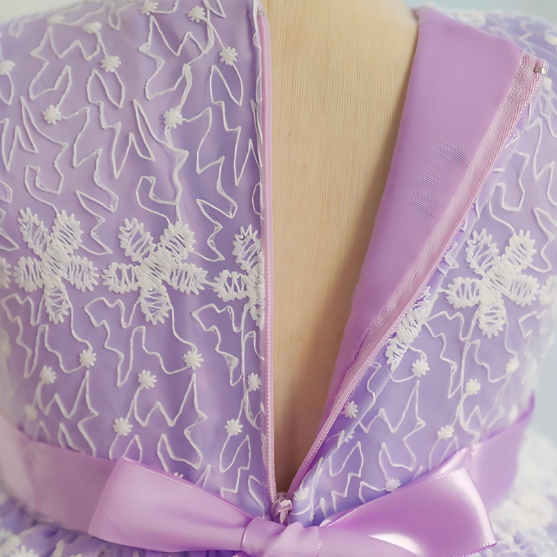 Lace Bow Cap Sleeve Midi Dresses - image 8