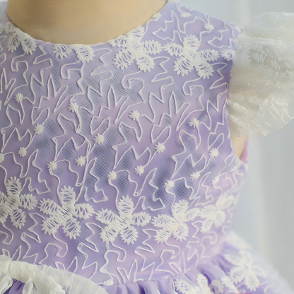 Lace Bow Cap Sleeve Midi Dresses - image 5