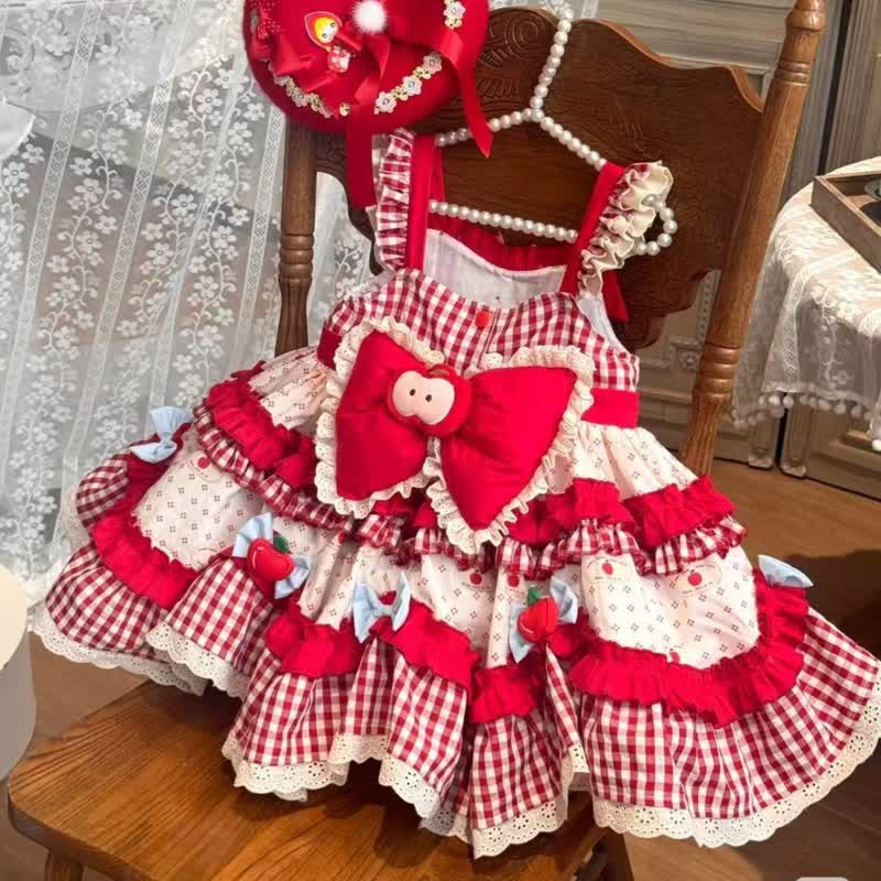 100% Cotton Bow  Lace Edge Sleeveless Short Dresses - image 4