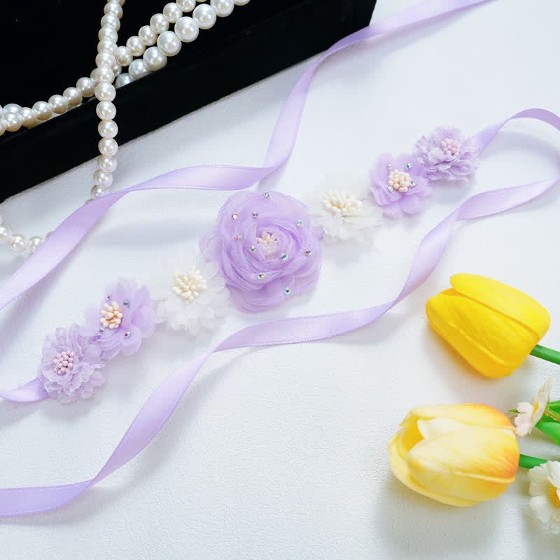 Solid Rosette Hair Accessories - Light Purple  - One size - image 4