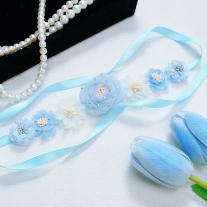 Solid Rosette Hair Accessories - Light Blue - One size - image 2