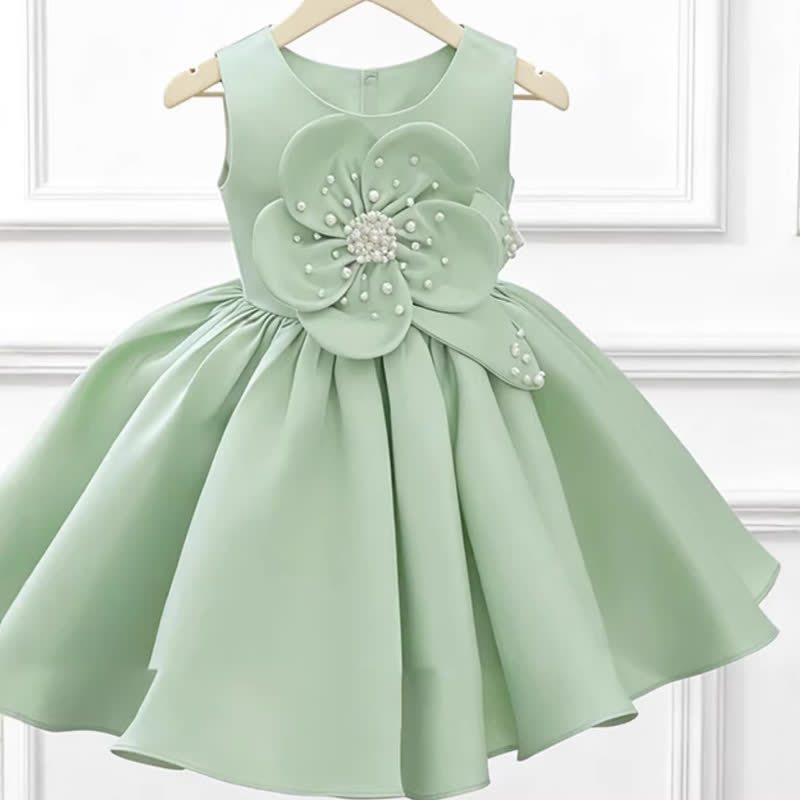 Satin Rosette Sleeveless Midi Dresses - image 6