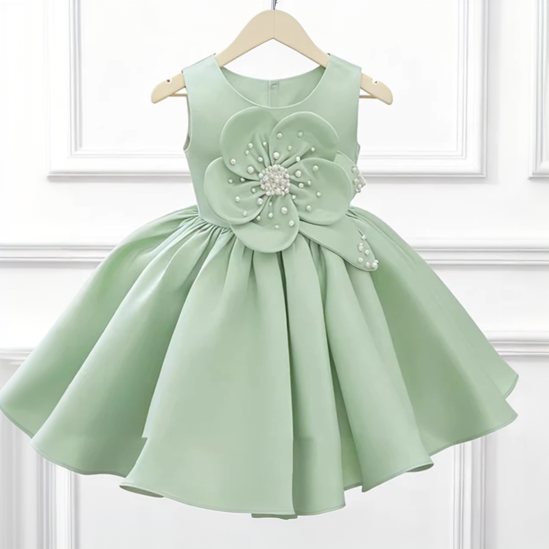 Satin Rosette Sleeveless Midi Dresses - image 7