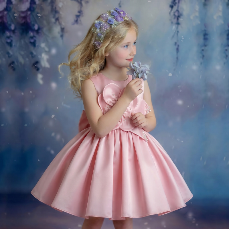Satin Rosette Sleeveless Midi Dresses - image 4