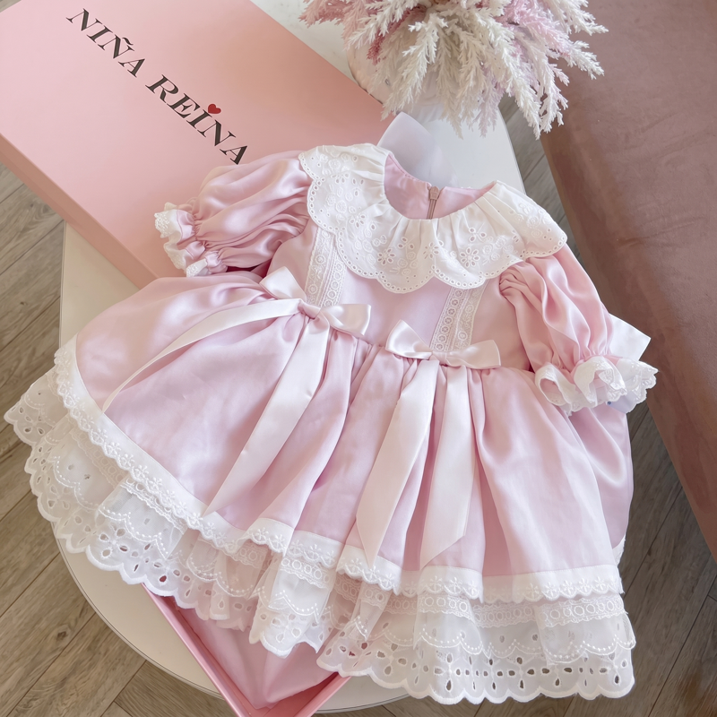 100% Cotton Bow Short Sleeve Midi Dresses - image 2