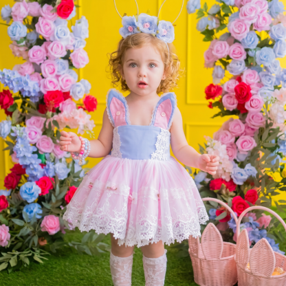100% Cotton Stitching Lace Sleeveless Short Dresses - image 4