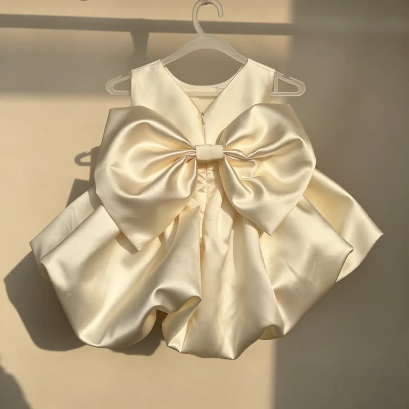 Satin Bow Sleeveless Midi Dresses - image 3