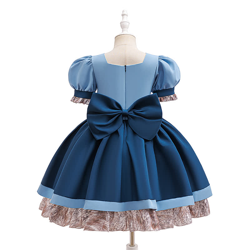 Satin Tiered Short Sleeve Midi Dresses - image 2