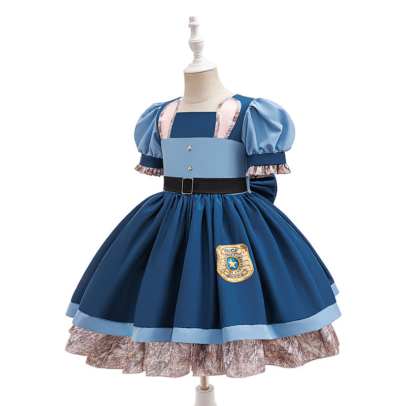 Satin Tiered Short Sleeve Midi Dresses - image 3