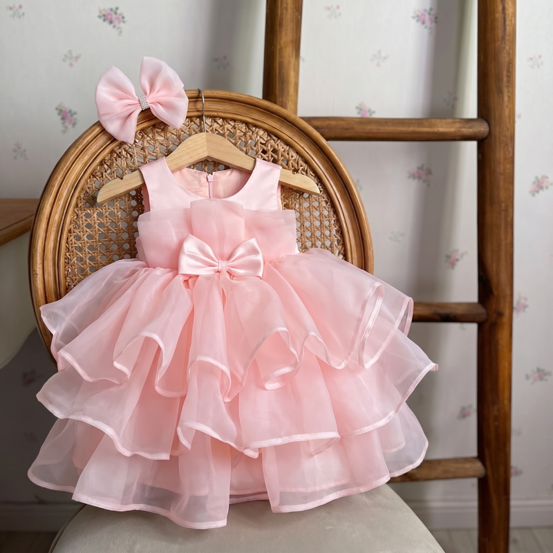 Organza Bow Sleeveless Midi Dresses - image 5