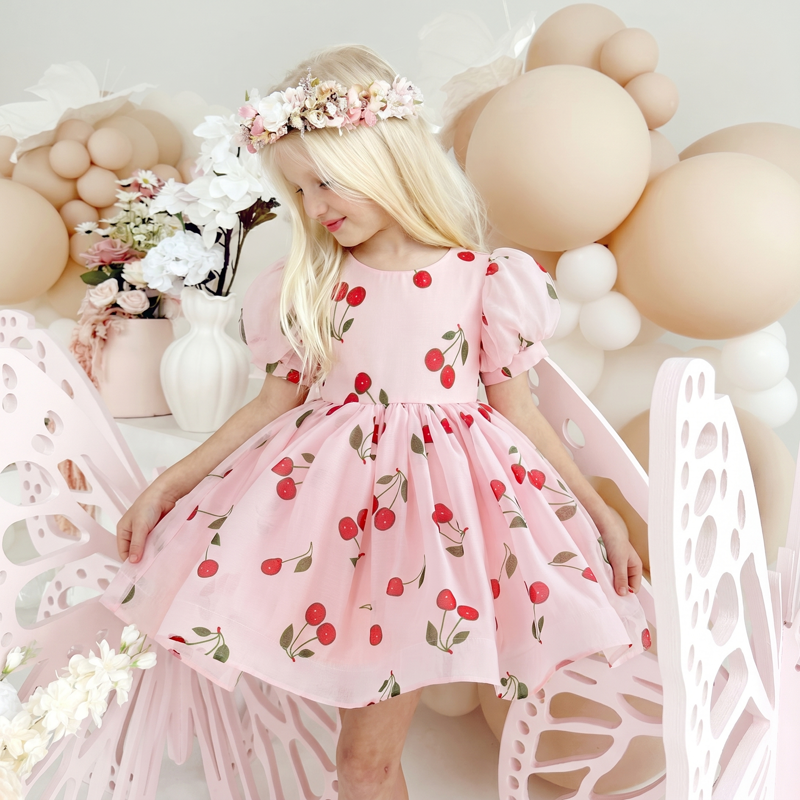 Organza Printing Short Sleeve Midi Dresses - image 2