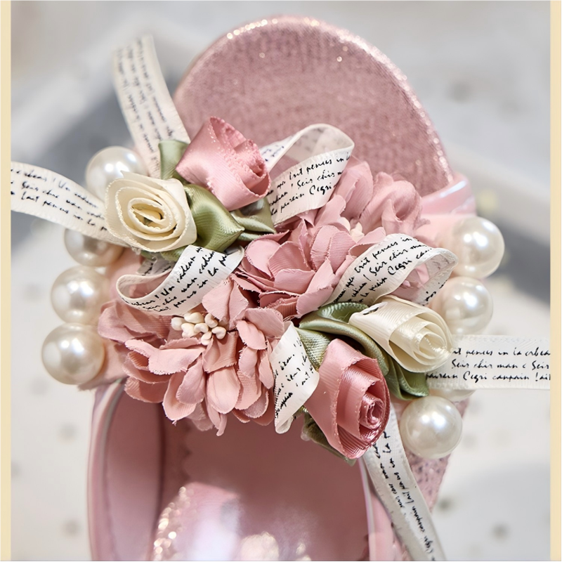 Solid Rosette Open Toe Slippers - image 7