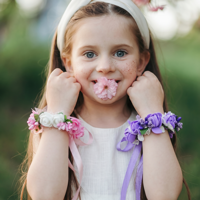 Solid Rosette Wrist Corsage - image 1