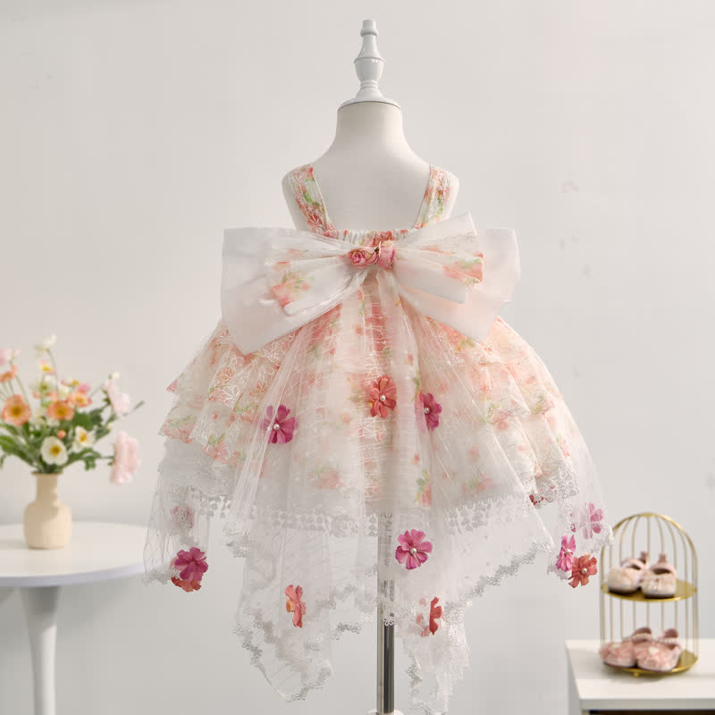 Mesh Rosette Lace Edge Sleeveless Midi Dresses - image 3