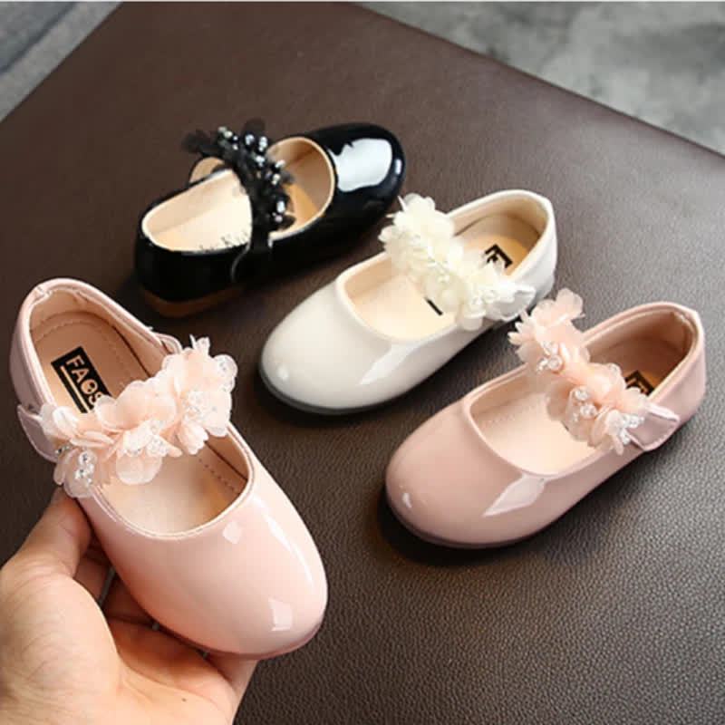 Solid Rosette Almond Toe Mary Janes - image 2
