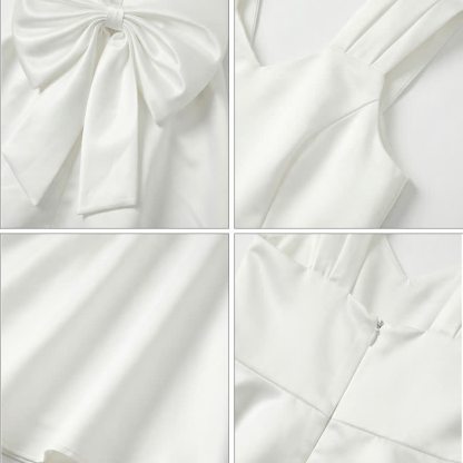 Satin Bow Sleeveless Maxi Dresses - image 3