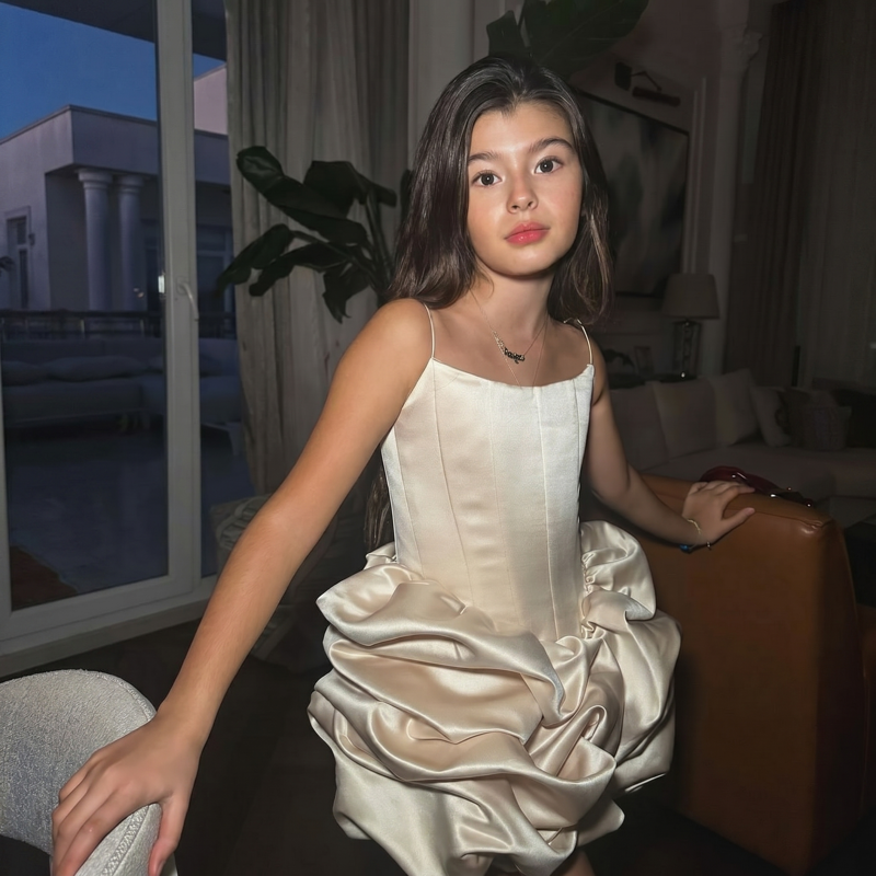 Satin Ruched Sleeveless Short Dresses - image 6