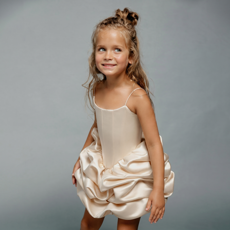 Satin Ruched Sleeveless Short Dresses - image 5
