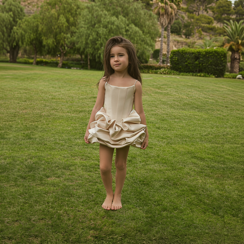 Satin Ruched Sleeveless Short Dresses - image 8