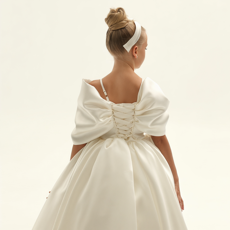 Satin Irregular Craftsmanship Short Sleeve Maxi Dresses - image 5