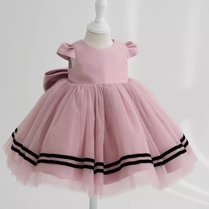 Mesh Bow Cap Sleeve Midi Dresses - image 3