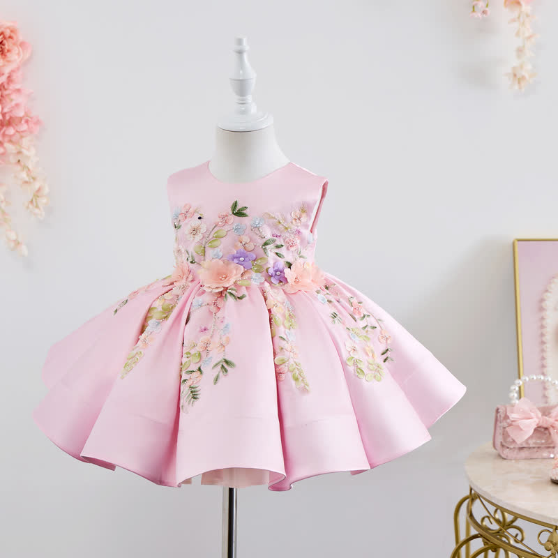 Satin Rosette Sleeveless Midi Dresses - image 4