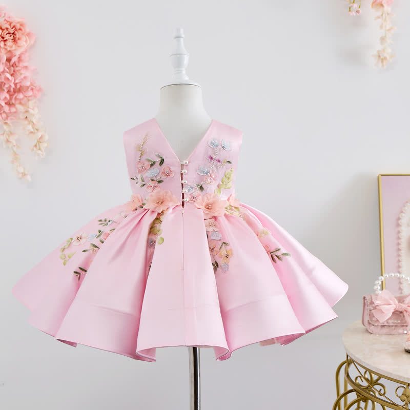 Satin Rosette Sleeveless Midi Dresses - image 2