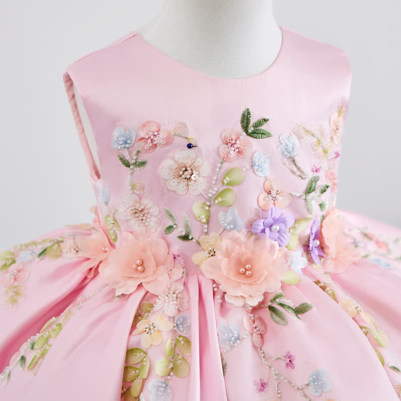 Satin Rosette Sleeveless Midi Dresses - image 6