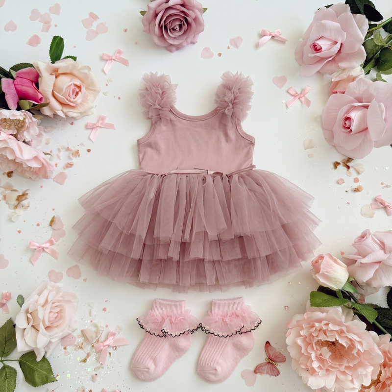 Mesh Tiered Sleeveless Midi Dresses - image 3