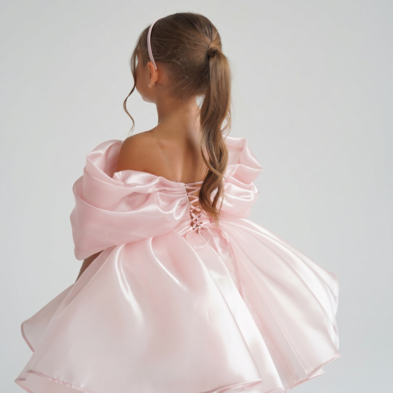 Organza Gathered Sleeveless Short Dresses - image 12