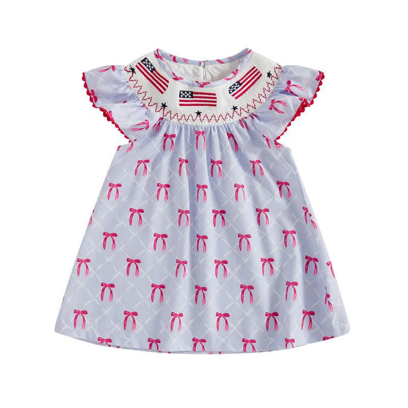 Chemical Fiber Blend Split Joint Sleeveless Midi Dresses - Bow Style - 4-5Y - image 1