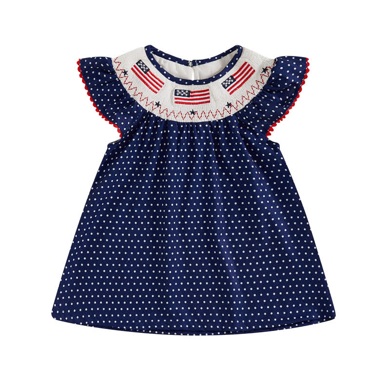 Chemical Fiber Blend Split Joint Sleeveless Midi Dresses - Navy Blue - 4-5Y - image 4